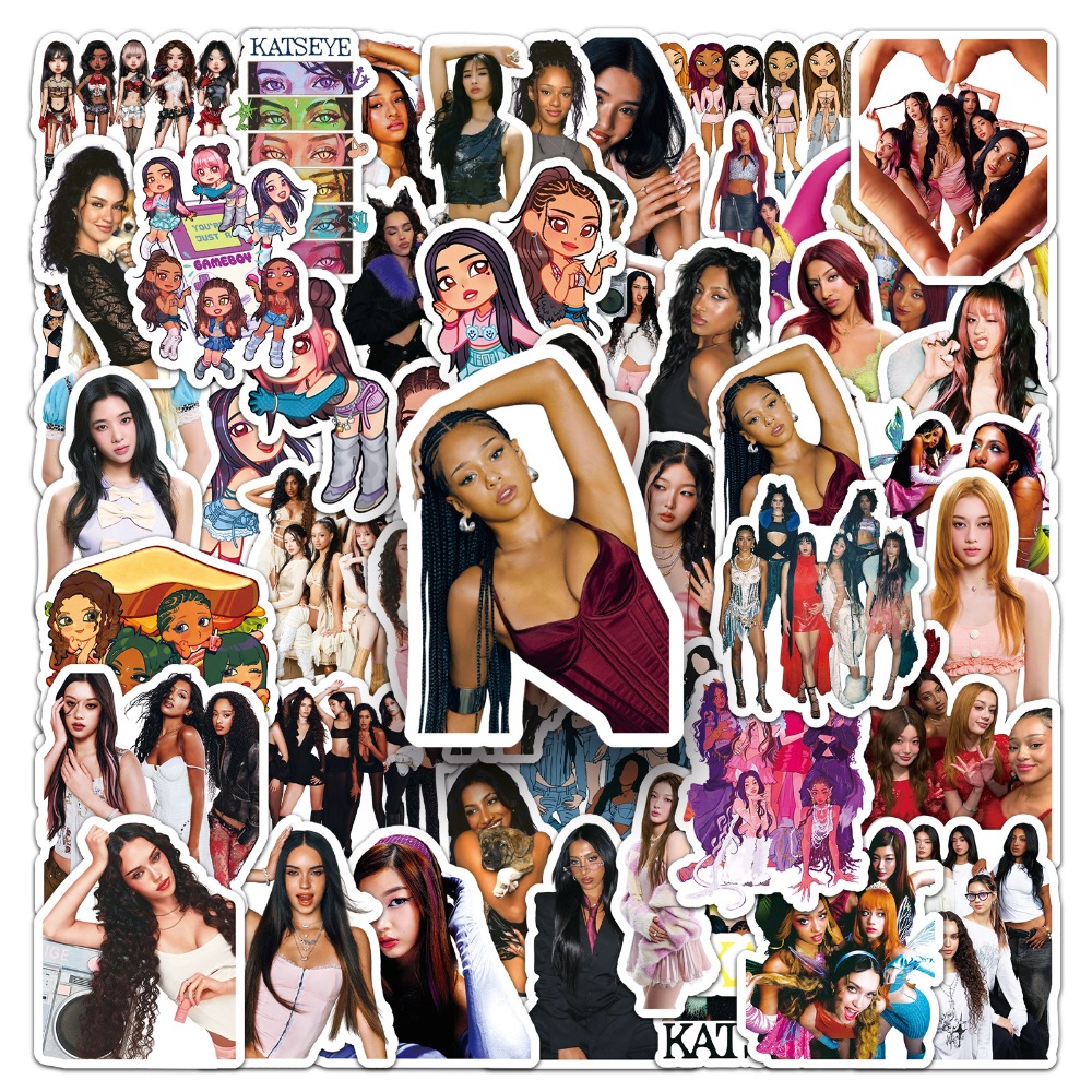 Laptop Accessories Girly - 50pcs Girl Group KATSEYE Graffiti Stickers