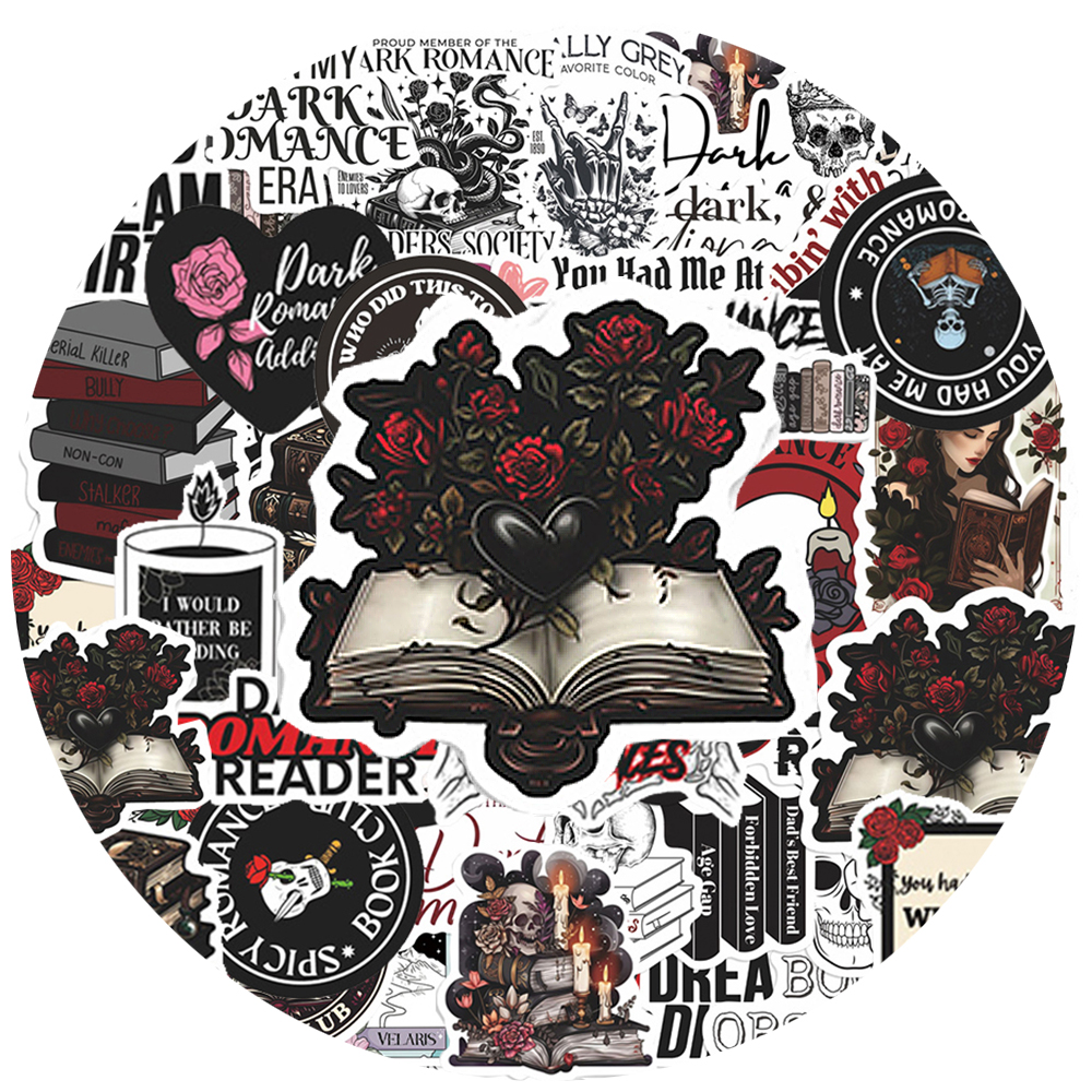 Laptop Accessories Girly - 10/30/50pcs Dark Romance Reader Stickers Gothic