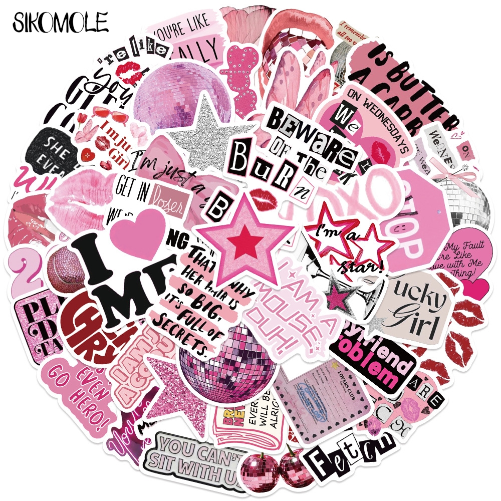 10/30/50pcs Cute Pink Cool Gir - Laptop Accessories Girly のレビューと価格