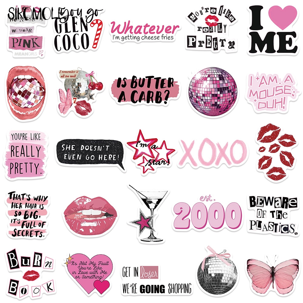 10/30/50pcs Cute Pink Cool Gir - Laptop Accessories Girly のレビューと価格