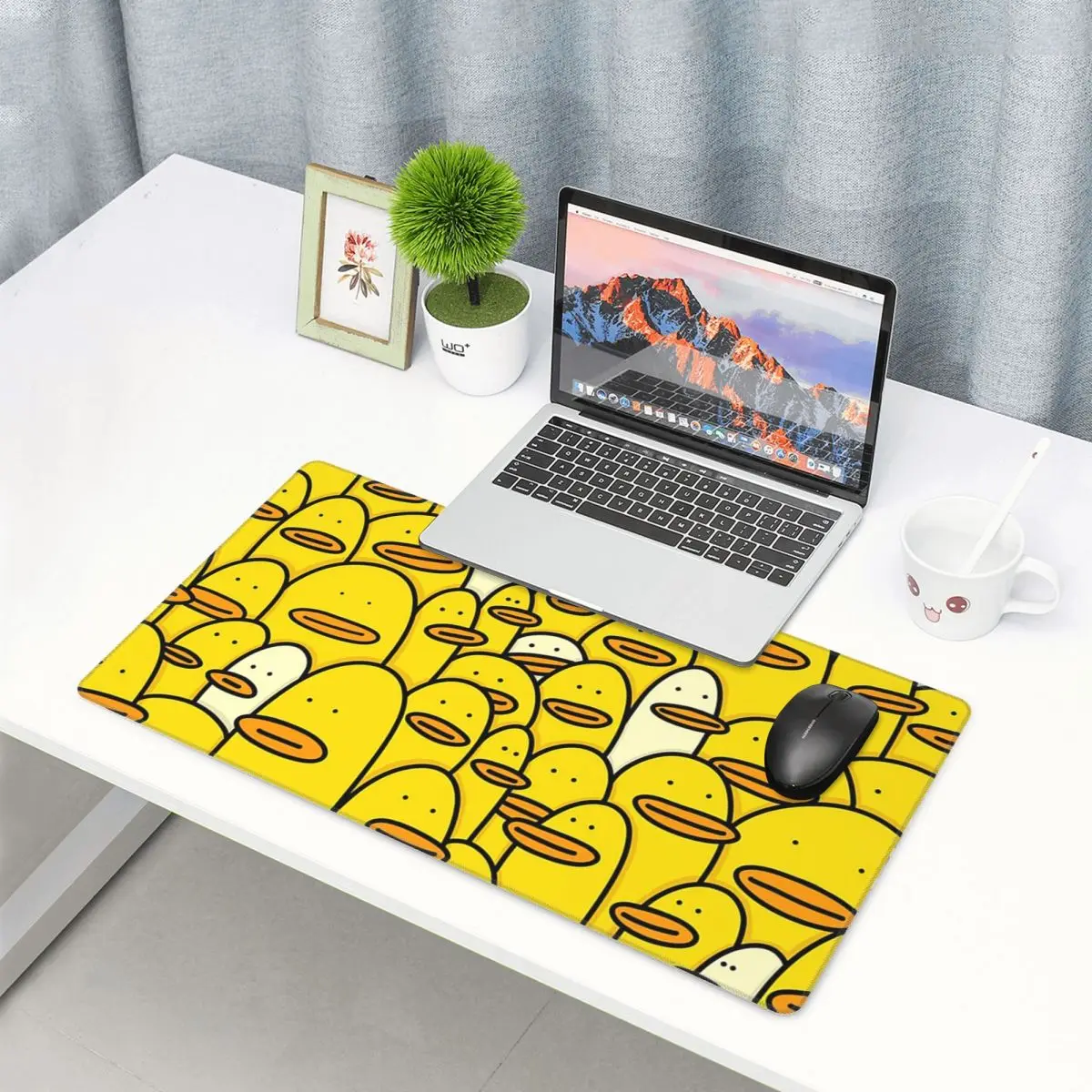 Large Mouse Pad Cartoon Yellow - Yellow Laptop Accessories のレビューと価格