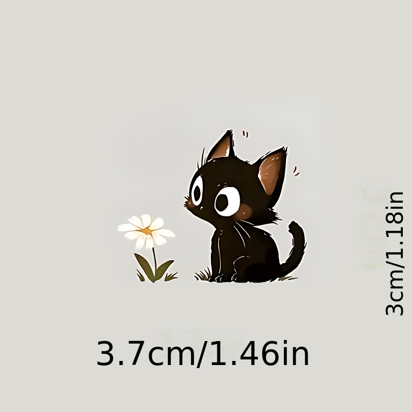 1PC Cute Black Cat Flower Stic - Laptop Accessories Price のレビューと価格
