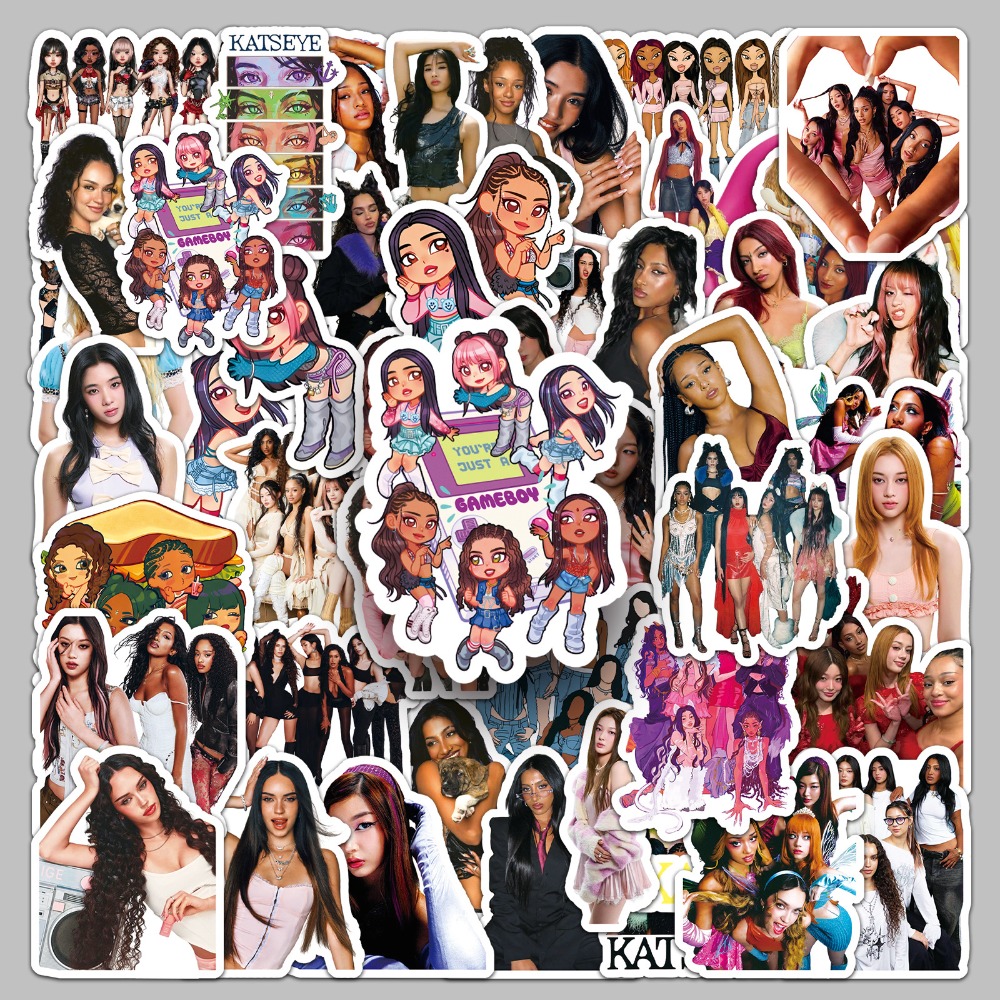 50pcs Girl Group KATSEYE Graff - Laptop Accessories Girly のレビューと価格