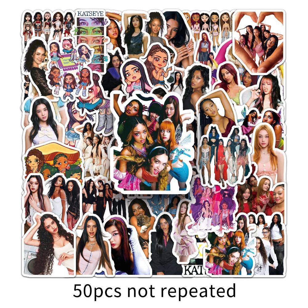 50pcs Girl Group KATSEYE Graff - Laptop Accessories Girly のレビューと価格