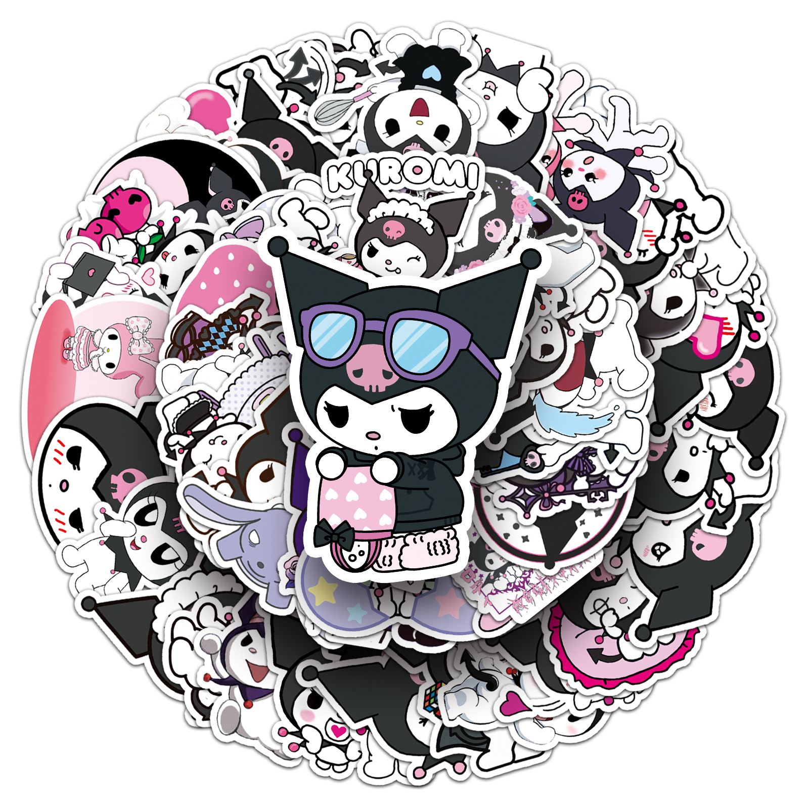 100Pcs Sanrio Kuromi Anime Car - Laptop Accessories Girly のレビューと価格