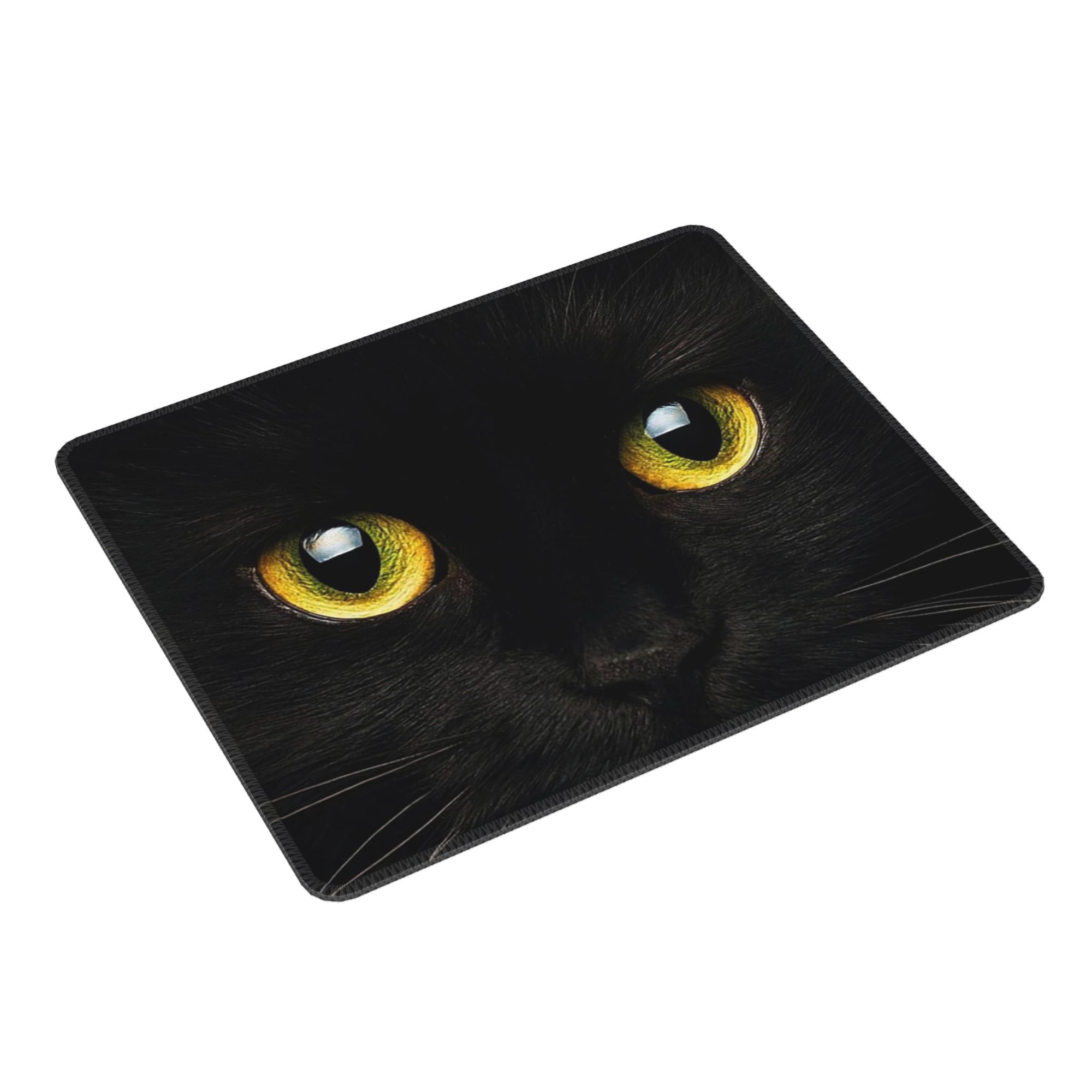 Black Cat Face And Yellow Eyes - Yellow Laptop Accessories のレビューと価格