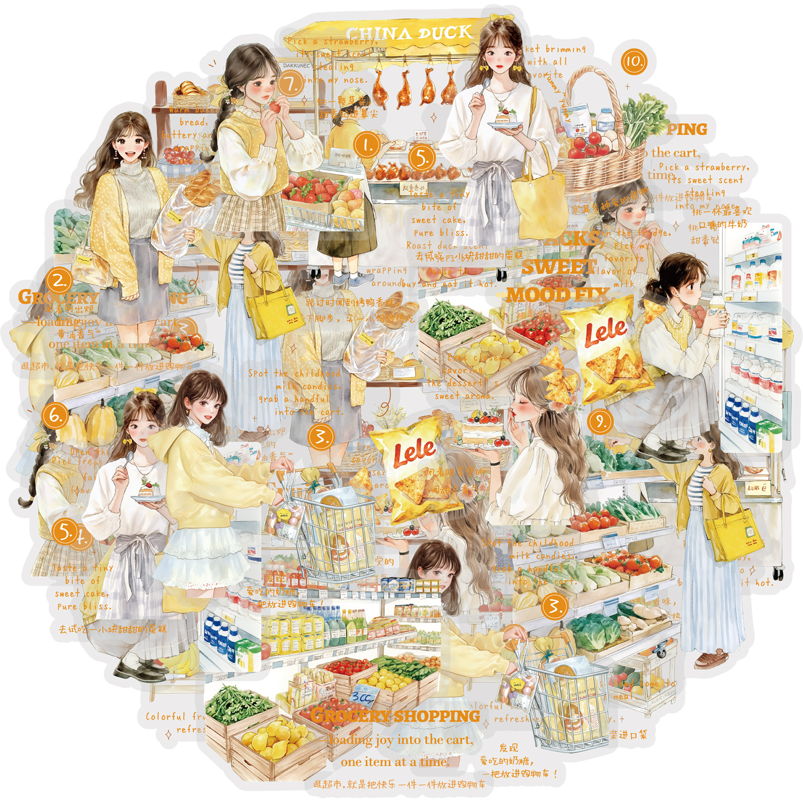 Etori Life 15Pcs Healing Serie - Laptop Accessories Girly のレビューと価格