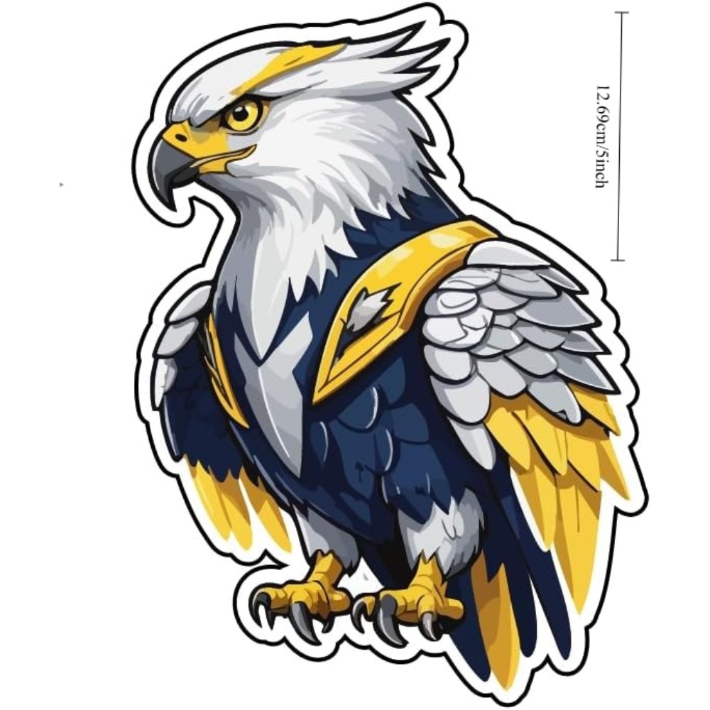 1PC Armor Style Eagle Sticker  - Yellow Laptop Accessories のレビューと価格
