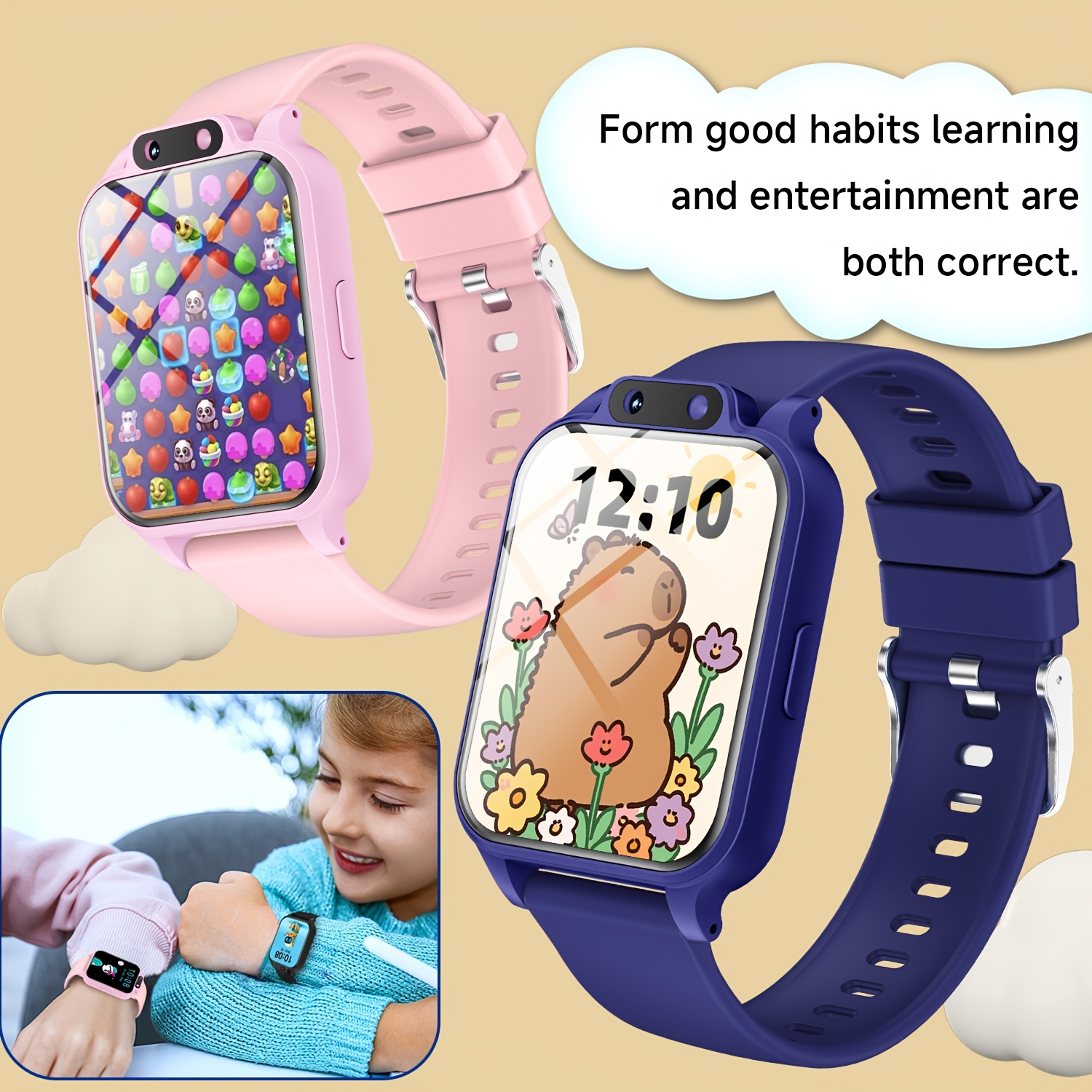 Youngsters's Smart Watch with  - Wrist Rest Gel のレビューと価格