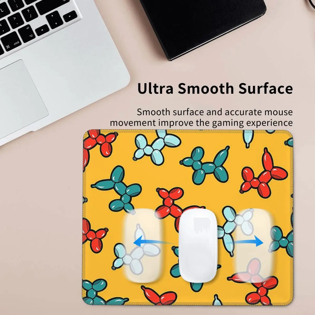 Balloon Animal Dogs Pattern In - Yellow Laptop Accessories のレビューと価格